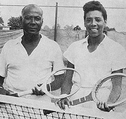 Althea Gibson and Dr. RW Johnson, one of her mentors.       Courtesy Johnson Family Archives