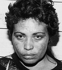 This 1990 photo provided by the Philadelphia Police Department shows Myrna Suren. In November 2015, Suren is expected to leave the federal prison in downtown Philadelphia where she has spent the past 25 years. She is one of the 6,000 drug felons set for release on Nov. 1 as part of a national effort to reduce what the U.S. Sentencing Commission now deems overly harsh drug sentences from that era. (Philadelphia Police Department/Philadelphia Daily News via AP)