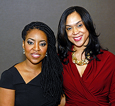 LaJewel Harrison, Luncheon Chair and the Honorable Marilyn Mosby. (Photo by Bill Z. Foster)