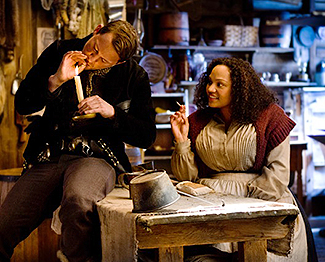 Dana Gourrier as Minnie, in a scene from The Hateful Eight.