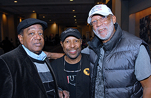 Former Black Panther founder Bobby Seale, Black History and Culture Showcase founder Everett Staton, and ‘68 Olympic gold medalist John Carlos. (Photo by Bill Z. Foster)