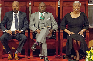 Keynote speakers (from left) Dr. Freddie Haynes, Rev. Dr. Jamal Bryant and Rev. Dr. Cynthia Hale. (Photo by Bill Z. Foster)