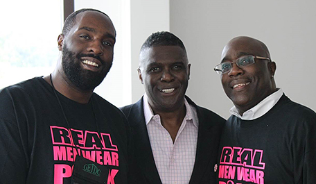 Real Men Wear Pink -- (L- R) John Conner Jr., Glenn Ellis and John Conner, Sr.