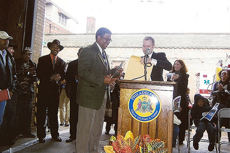 Arthur McFarlane III receives city proclamation of WEB Du Bois day in Philadelphia 2008.  (Photo: The Ward)
