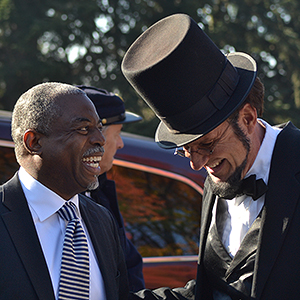 LeVar Burton with Abraham Lincoln