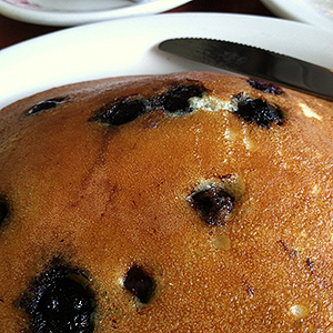 Melrose Diner's famous Blueberry pancakes.