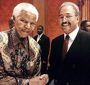 Congressman Chaka Fattah with Nelson Mandela.